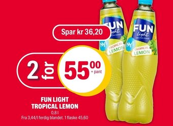 Coop Extra FUN LIGHT TROPICAL LEMON tilbud