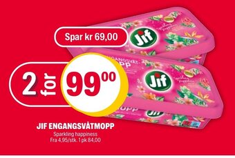 Coop Extra JIF ENGANGSVÅTMOPP tilbud
