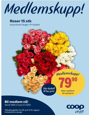 Coop Extra Roser 15 stk tilbud