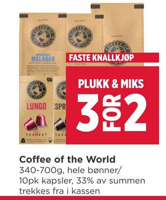 Meny Coffee of the World tilbud