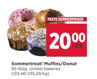 Meny Sommertreat! Muffins/Donut tilbud