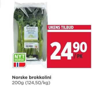 Meny Norske brokkolini tilbud