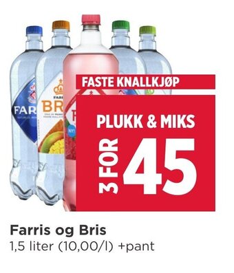 Meny Farris og Bris tilbud