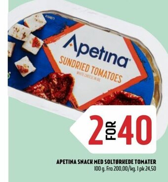 Coop Prix APETINA SNACK MED SOLTØRKEDE TOMATER tilbud