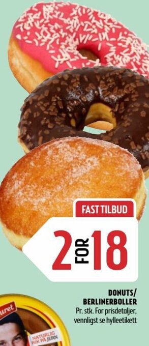 Coop Prix DONUTS/ BERLINERBOLLER tilbud