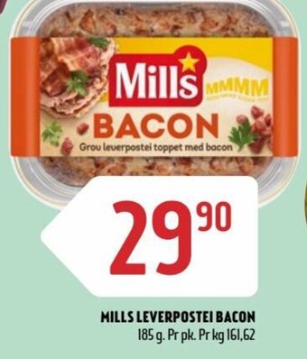 Coop Prix MILLS LEVERPOSTEI BACON tilbud