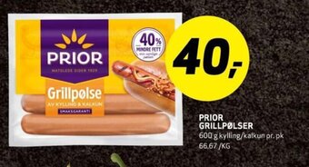 Bunnpris PRIOR GRILLPØLSER tilbud