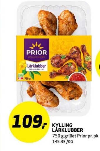 Bunnpris KYLLING LÅRKLUBBER tilbud