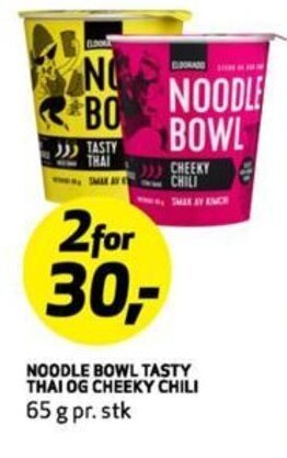 Bunnpris NOODLE BOWL TASTY THAI OG CHEEKY CHILI tilbud