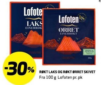 Bunnpris RØKT LAKS OG RØKT ØRRET SKIVET tilbud