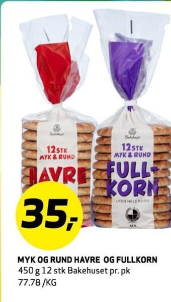 Bunnpris MYK OG RUND HAVRE OG FULLKORN tilbud