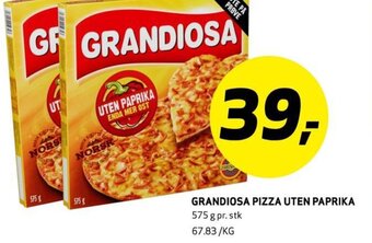 Bunnpris GRANDIOSA PIZZA UTEN PAPRIKA tilbud