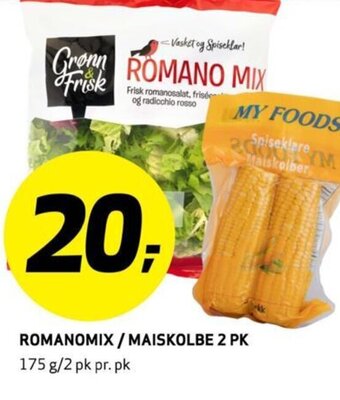 Bunnpris ROMANOMIX / MAISKOLBE 2 PK tilbud