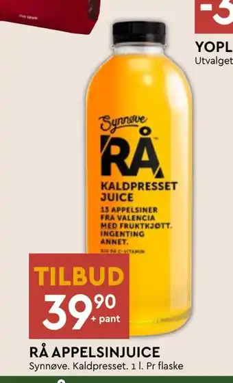 Coop Mega Rå appelsinjuice tilbud