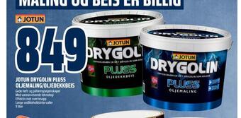 Obs Bygg Jotun drygolin pluss oljemaling/oljedekkbeis tilbud