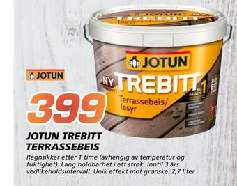Coop Byggmix Jotun trebitt terrassebeis tilbud