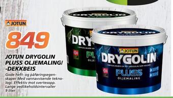 Coop Byggmix Jotun drygolin pluss oljemaling/ -dekkbeis tilbud