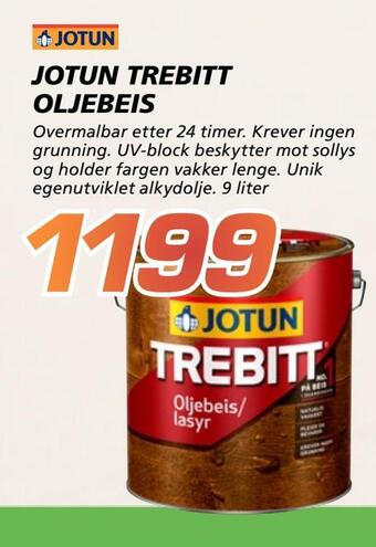 Coop Byggmix Jotun trebitt oljebeis tilbud