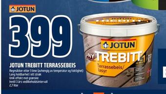 Obs Bygg Jotun trebitt terrassebeis tilbud