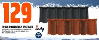 Obs Bygg Isola powertekk takplate tilbud