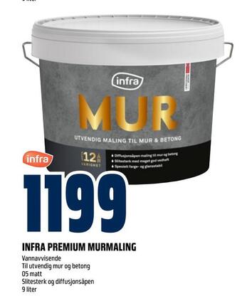 Obs Bygg Infra premium murmaling tilbud