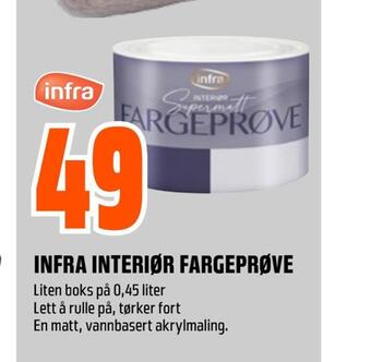 Obs Bygg Infra interiør fargeprøve tilbud