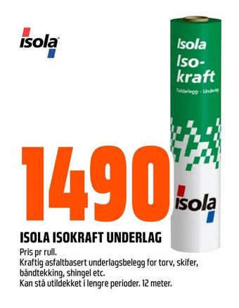 Obs Bygg Isola isokraft underlag tilbud