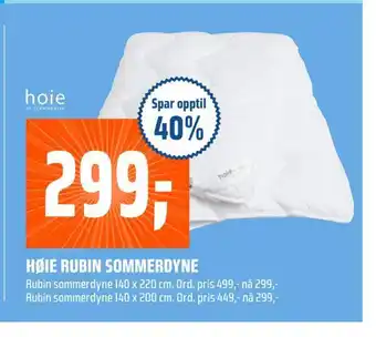 Coop Obs Høie rubin sommerdyne tilbud
