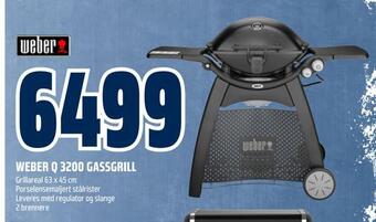 Obs Bygg Weber q 3200 gassgrill tilbud