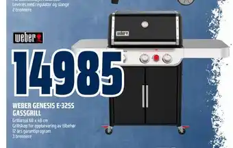 Obs Bygg Weber genesis e-325s gassgrill tilbud