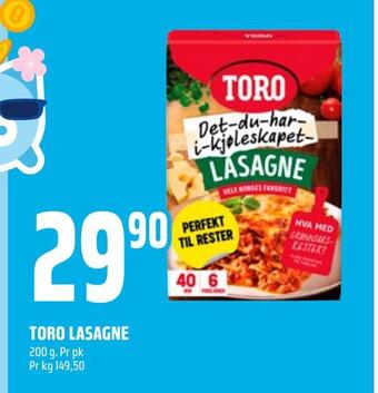 Coop Obs Toro lasagne tilbud