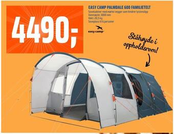Coop Obs Easy camp palmdale 600 familietelt tilbud