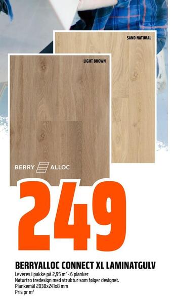 Obs Bygg Berryalloc connect xl laminatgulv tilbud