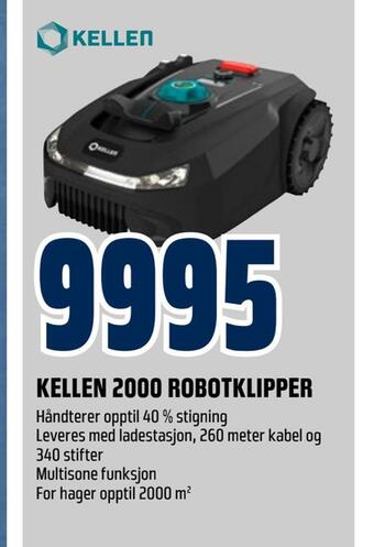 Obs Bygg Kellen 2000 robotklipper tilbud