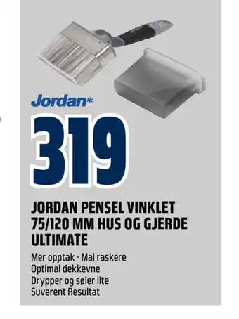 Obs Bygg Jordan pensel vinklet 75/120 mm hus og gjerde ultimate tilbud