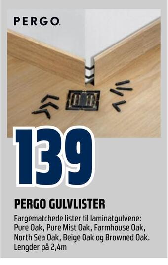 Obs Bygg Pergo gulvlister tilbud