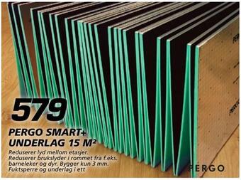 Coop Byggmix Pergo smart+ underlag 15 m2 tilbud