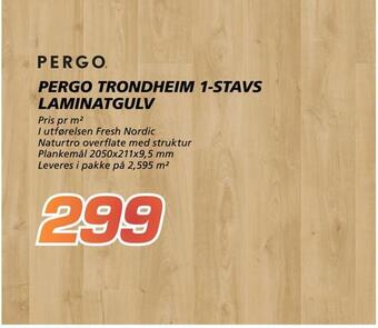 Coop Byggmix Pergo trondheim 1-stavs laminatgulv tilbud