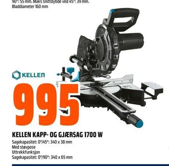 Obs Bygg Kellen kapp- og gjærsag 1700 w tilbud