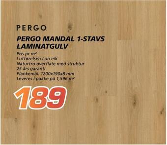 Coop Byggmix Pergo mandal 1-stavs laminatgulv tilbud