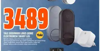 Obs Bygg Yale doorman linus home elektronisk smart lås tilbud