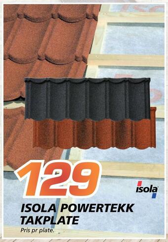 Coop Byggmix Isola powertekk takplate tilbud