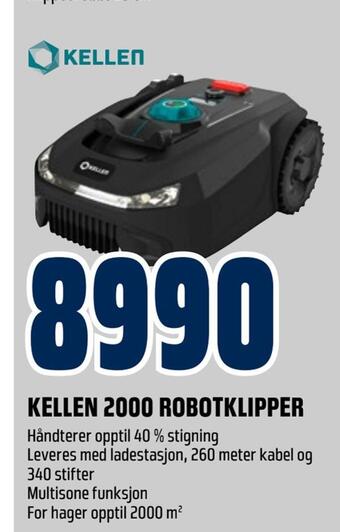 Obs Bygg Kellen 2000 robotklipper tilbud