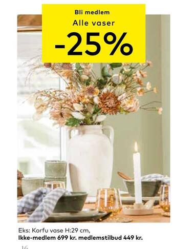 Skeidar Korfu vase tilbud