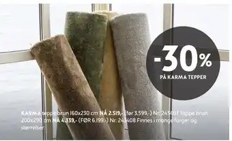 Bohus Karma teppe brun tilbud