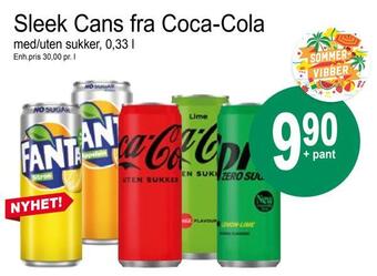Joker Sleek cans fra coca-cola tilbud