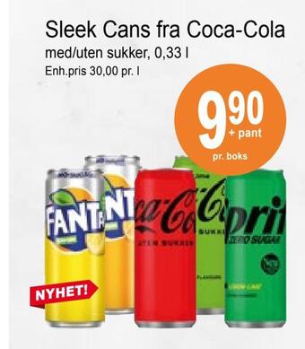 Joker Sleek cans fra coca-cola tilbud