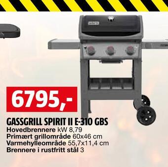 Bauhaus Gassgrill spirit ii e-310 gbs tilbud