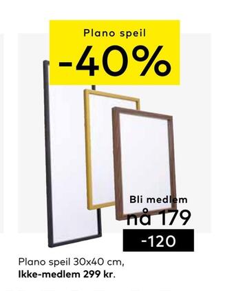 Skeidar Plano speil tilbud