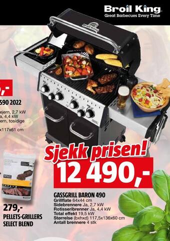 Bauhaus Gassgrill baron 490 tilbud